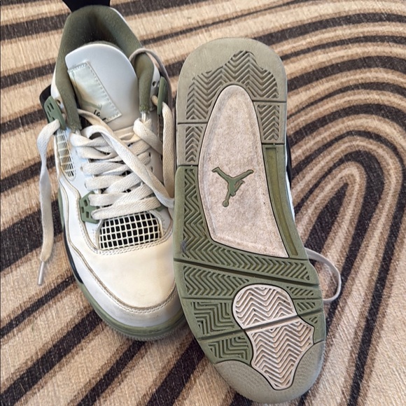 COPY - Stylish White and Green Sneakers - Picture 2 of 2